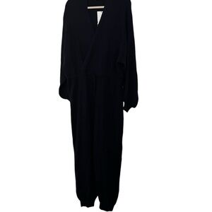 Zara dark navy sweater jumpsuit